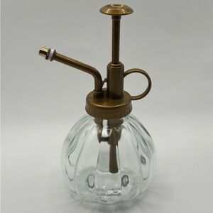Vintage Glass Plant Mister with Gold Accents
